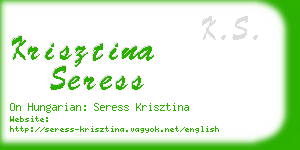 krisztina seress business card